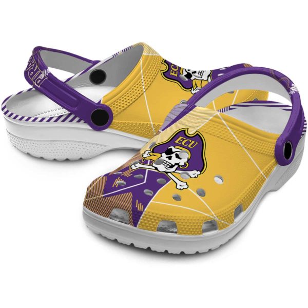 east carolina pirates geometric background clog high quality