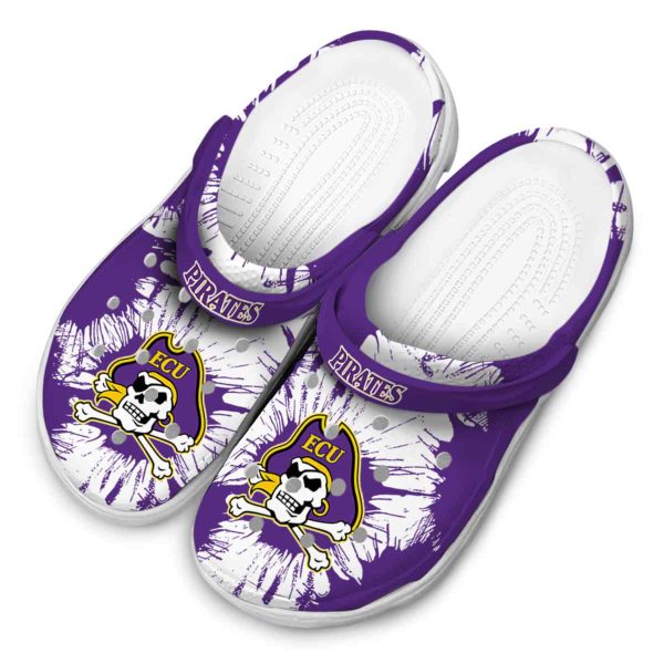 east carolina pirates splatter graphics clog latest model