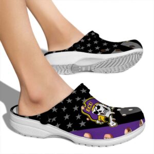 east carolina pirates stellar stripes theme clog fashion forward