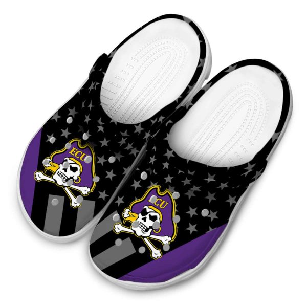 east carolina pirates stellar stripes theme clog latest model