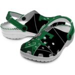 eastern michigan eagles geometric background clog best selling