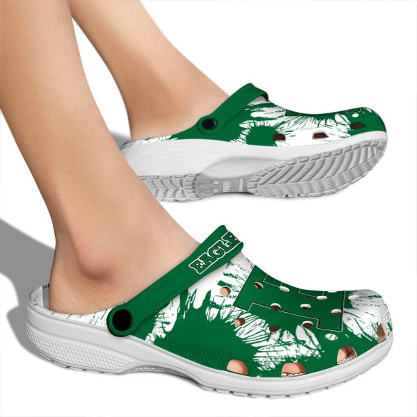 eastern michigan eagles splatter graphics clog fashion forward