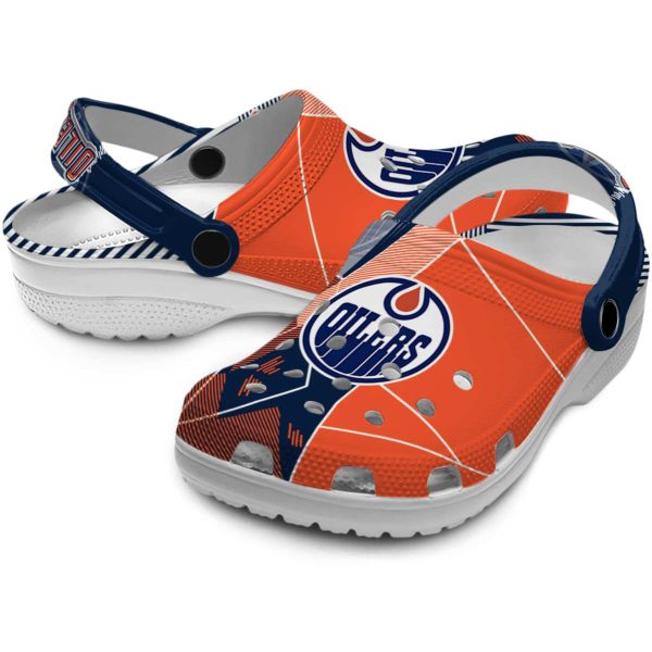 edmonton oilers geometric background clog high quality