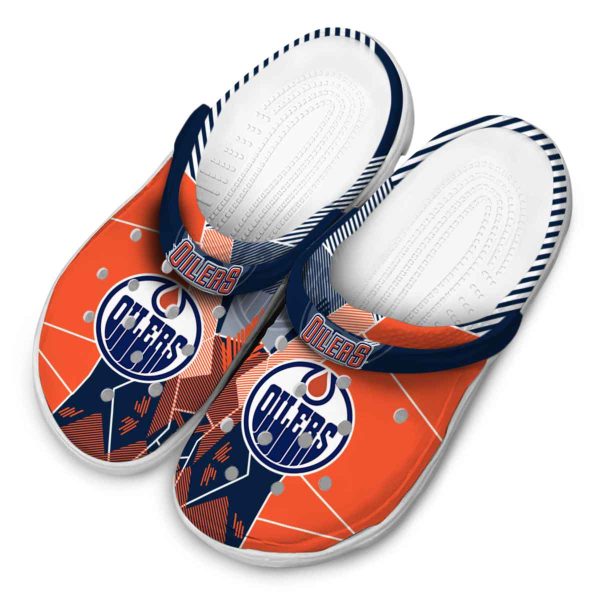 edmonton oilers geometric background clog latest model