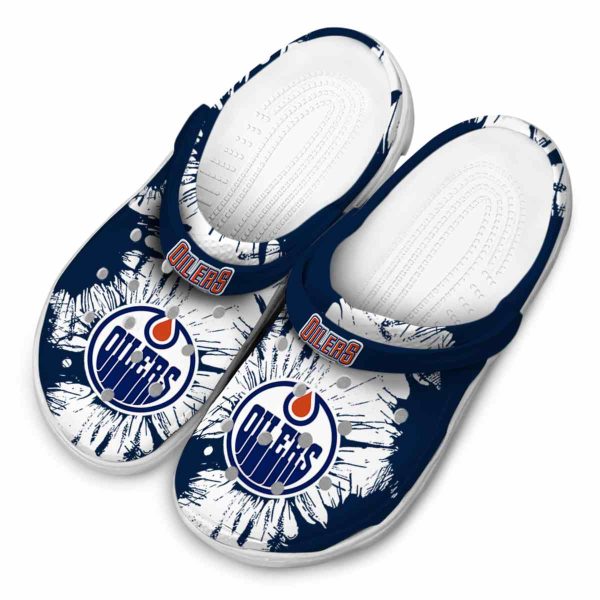 edmonton oilers splatter graphics clog latest model