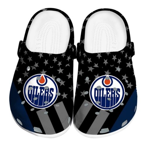 edmonton oilers stellar stripes theme clog best selling