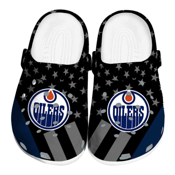edmonton oilers stellar stripes theme clog best selling