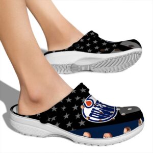 edmonton oilers stellar stripes theme clog fashion forward