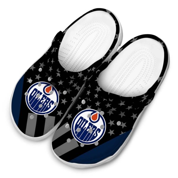 edmonton oilers stellar stripes theme clog latest model