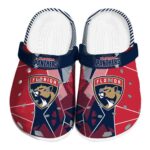 florida panthers geometric background clog best selling