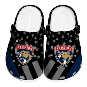 florida panthers stellar stripes theme clog best selling