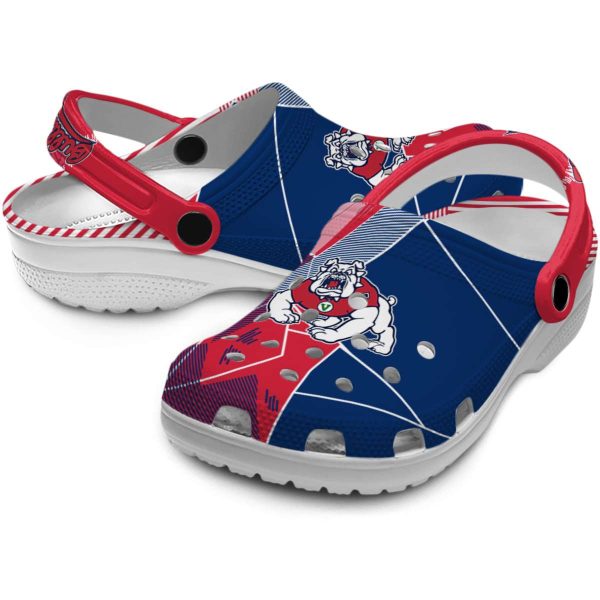 fresno state bulldogs geometric background clog high quality