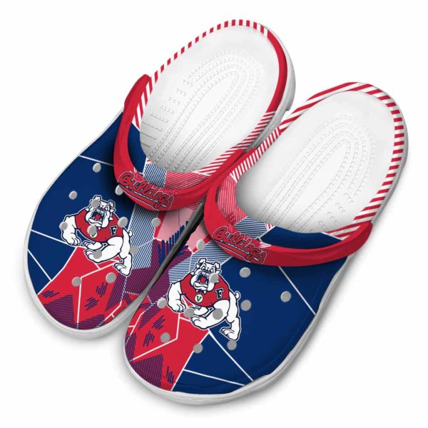 fresno state bulldogs geometric background clog latest model