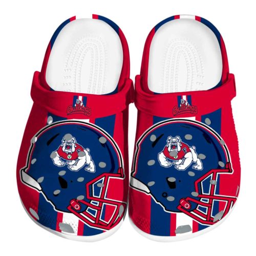 fresno state bulldogs helmet stripes clog best selling