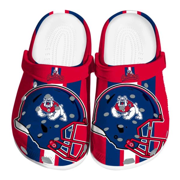 fresno state bulldogs helmet stripes clog best selling