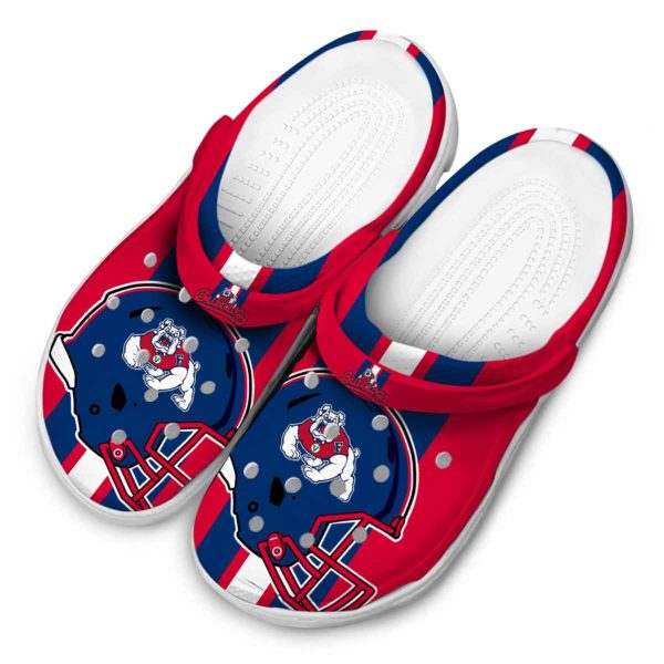 fresno state bulldogs helmet stripes clog latest model