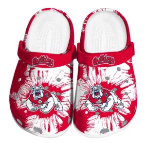 fresno state bulldogs splatter graphics clog best selling