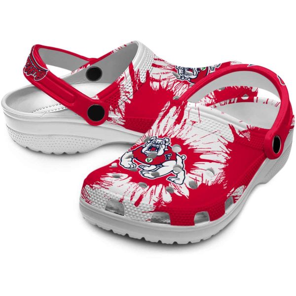 fresno state bulldogs splatter graphics clog high quality