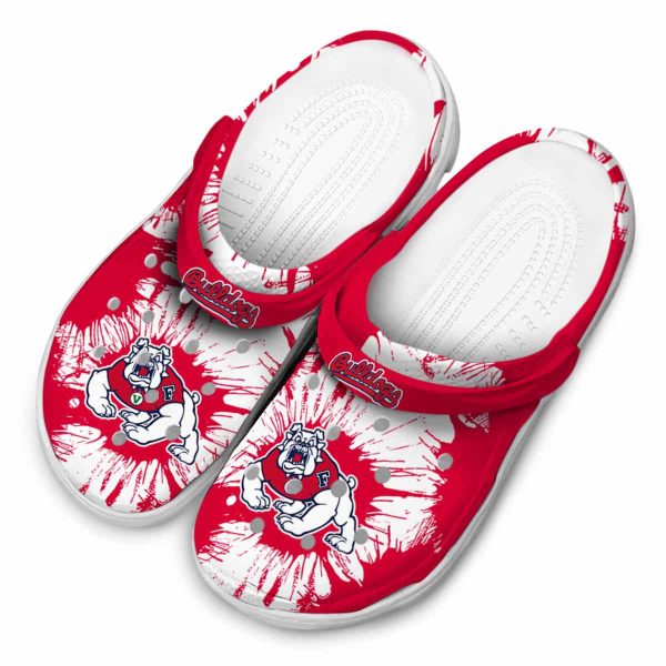fresno state bulldogs splatter graphics clog latest model
