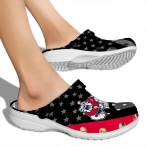 fresno state bulldogs stellar stripes theme clog fashion forward