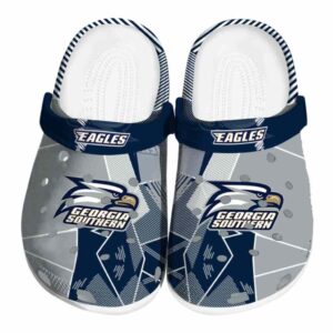 georgia southern eagles geometric background clog best selling
