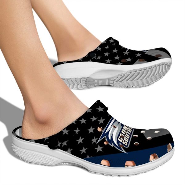 georgia southern eagles stellar stripes theme clog fashion forward