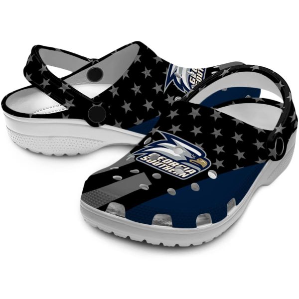 georgia southern eagles stellar stripes theme clog high quality
