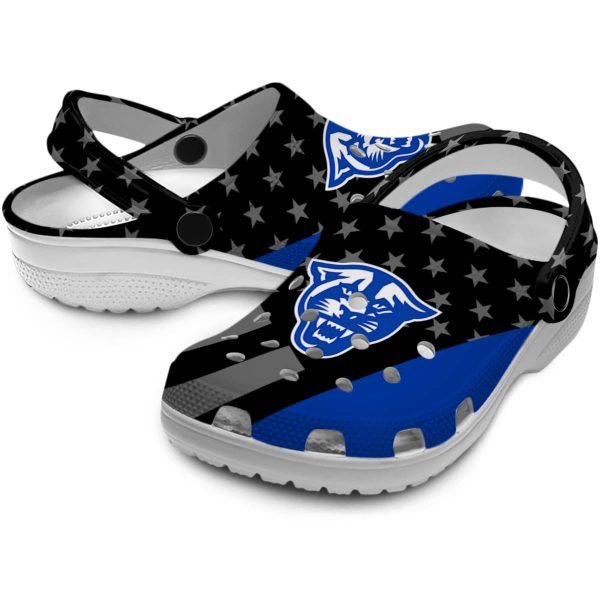 georgia state panthers stellar stripes theme clog high quality