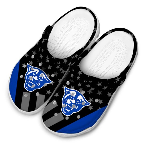 georgia state panthers stellar stripes theme clog latest model