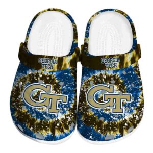 georgia tech yellow jackets radiant burst effect clog best selling