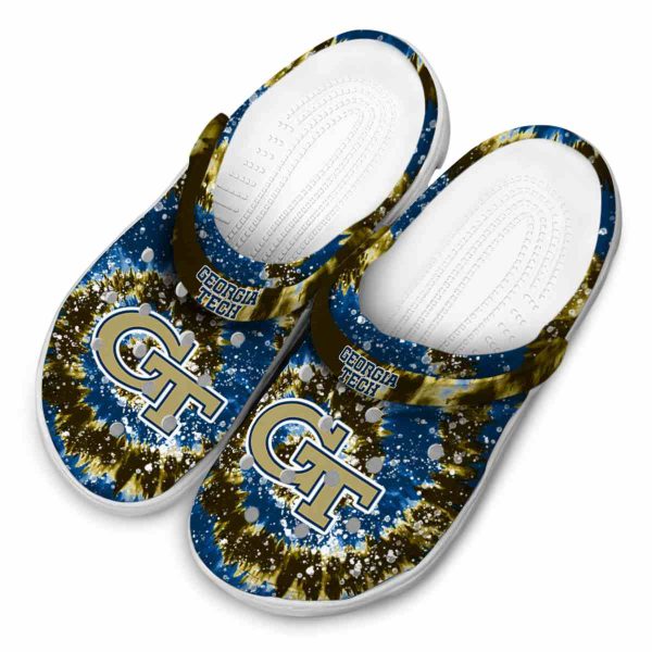 georgia tech yellow jackets radiant burst effect clog latest model