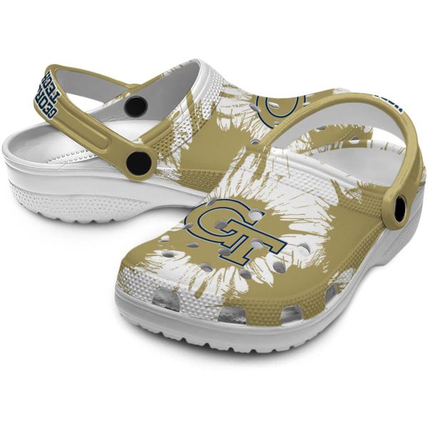 georgia tech yellow jackets splatter graphics clog high quality