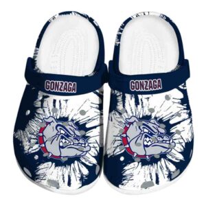 gonzaga bulldogs splatter graphics clog best selling