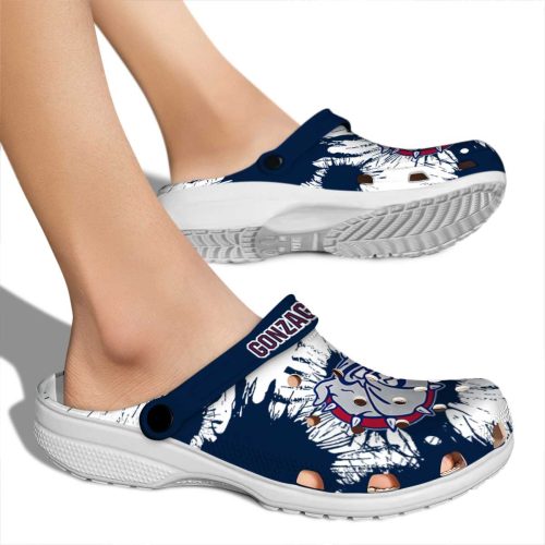 gonzaga bulldogs splatter graphics clog fashion forward