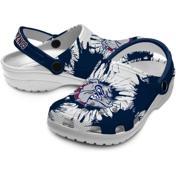 gonzaga bulldogs splatter graphics clog high quality