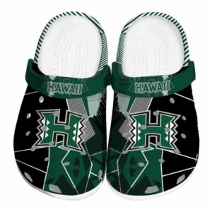 hawaii rainbow warriors geometric background clog best selling