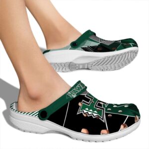 hawaii rainbow warriors geometric background clog fashion forward