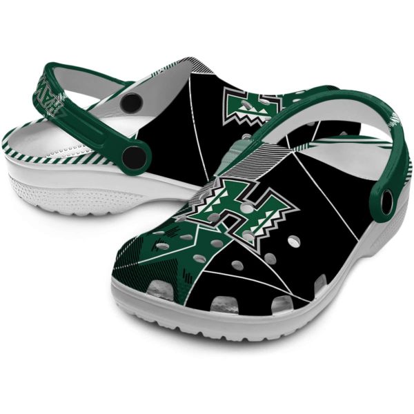 hawaii rainbow warriors geometric background clog high quality