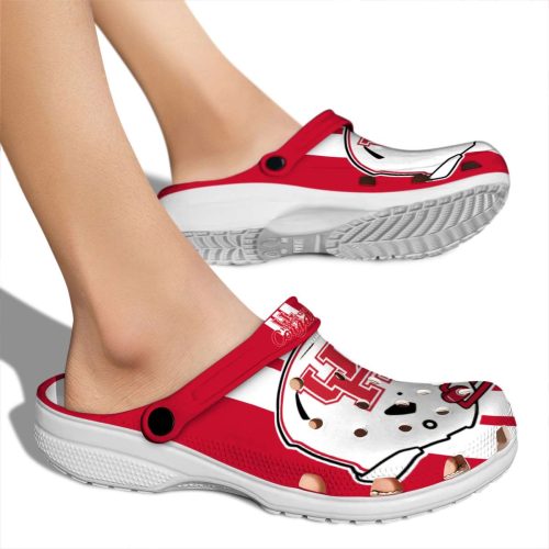 houston cougars helmet stripes clog fashion forward