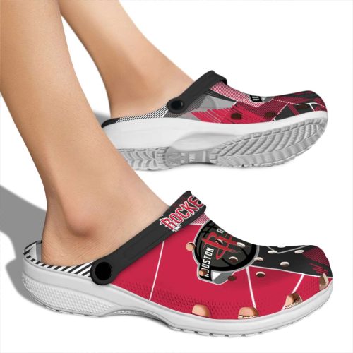 houston rockets geometric background clog fashion forward