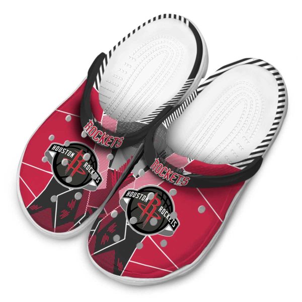 houston rockets geometric background clog latest model