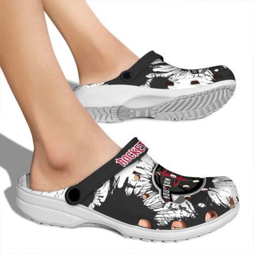 houston rockets splatter graphics clog fashion forward