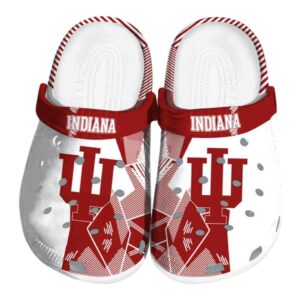 indiana hoosiers geometric background clog best selling