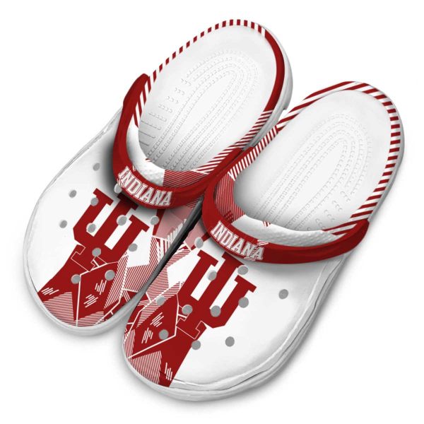 indiana hoosiers geometric background clog latest model