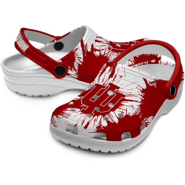 indiana hoosiers splatter graphics clog high quality