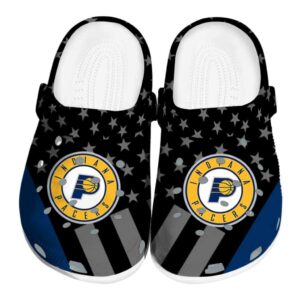 indiana pacers stellar stripes theme clog best selling