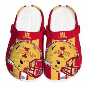 iowa state cyclones helmet stripes clog best selling