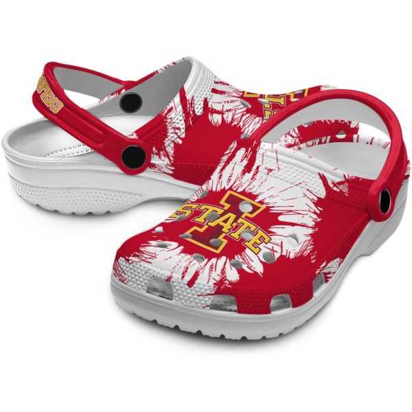 iowa state cyclones splatter graphics clog high quality