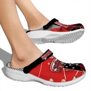 jacksonville state gamecocks geometric background clog fashion forward