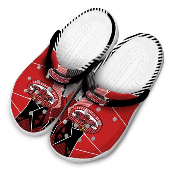 jacksonville state gamecocks geometric background clog latest model